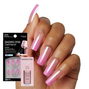 image:imageDashing Diva GelXtend Design amp Removal Kit  Nail Tips amp Magic Off Remover  Acrylic Nails with LED Glue  Lasts Up to 14 Days  Press On Remover with Niacinamide and Castor Oil  Watercolor SkyPitaya Punch