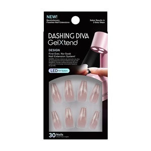image:imageDashing Diva GelXtend Nail Set  Lilac Kisses  Ombre Nails  Lasts Up to 14 Days  Gel Nails  NoSoak Easy RemovalRed